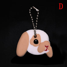 Load image into Gallery viewer, Lovely Animals Shape Key Ring Silicone Cap Head Cover Key Case Shell Keychain Jewelry Gift