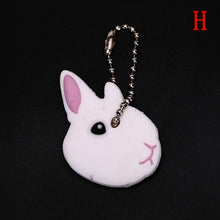 Load image into Gallery viewer, Lovely Animals Shape Key Ring Silicone Cap Head Cover Key Case Shell Keychain Jewelry Gift