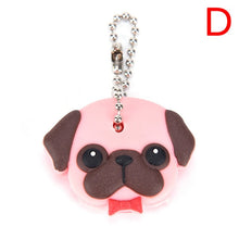 Load image into Gallery viewer, Lovely Animals Shape Key Ring Silicone Cap Head Cover Key Case Shell Keychain Jewelry Gift