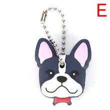 Load image into Gallery viewer, Lovely Animals Shape Key Ring Silicone Cap Head Cover Key Case Shell Keychain Jewelry Gift