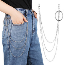 Load image into Gallery viewer, Long Metal Wallet Chain Leash Pant Jean Keychain Ring Clip Men's Hip Hop Jewelry